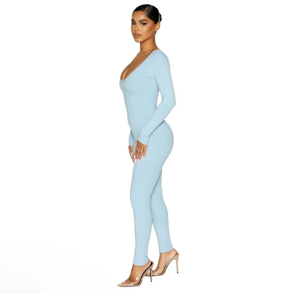 Naked Wardrobe Light Blue Jumpsuit - Picture 8 of 10